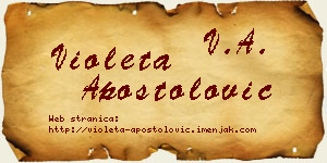 Violeta Apostolović vizit kartica